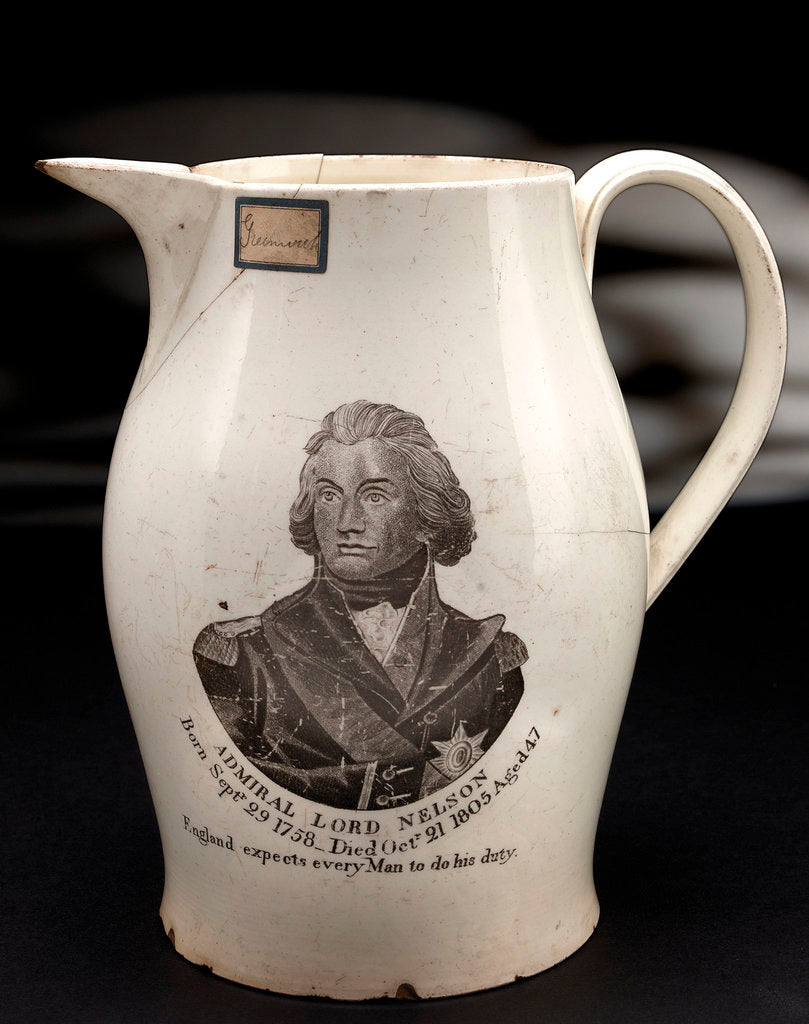 Detail of Creamware jug by unknown