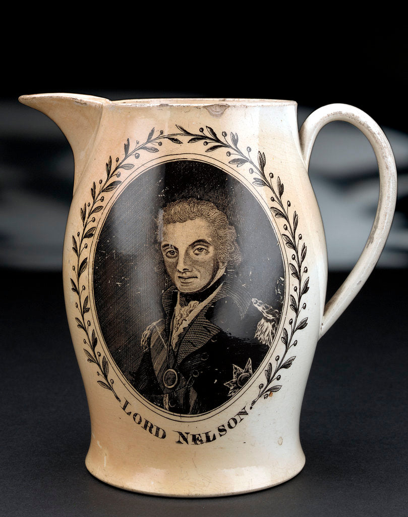 Detail of Creamware jug by unknown