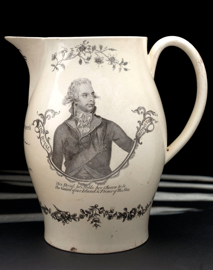 Detail of Creamware jug by unknown