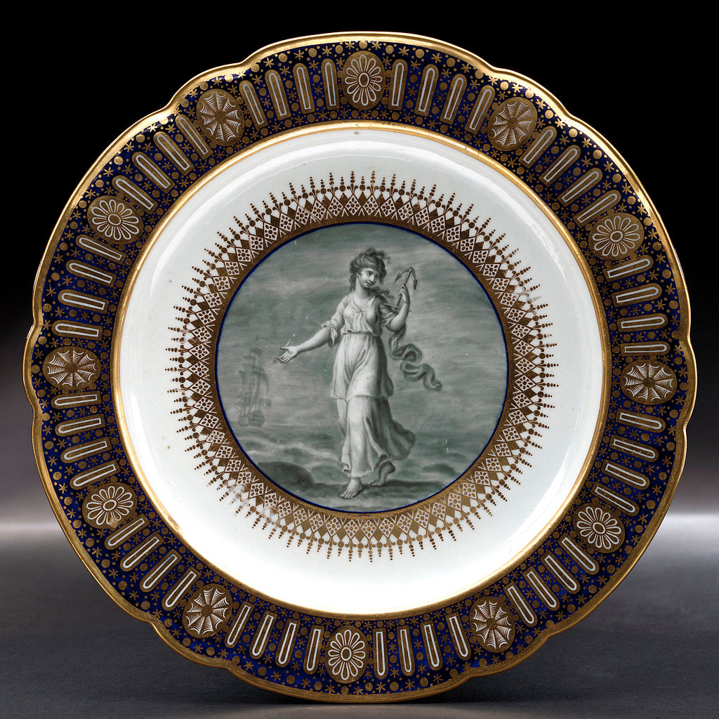 Detail of Dinner plate, part of a service belonging to HRH the Duke of Clarence, later William IV (1765-1837) by Thomas Flight