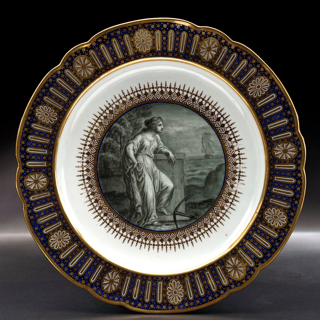 Detail of Dinner plate, part of a service belonging to HRH the Duke of Clarence, later William IV (1765-1837) by Thomas Flight