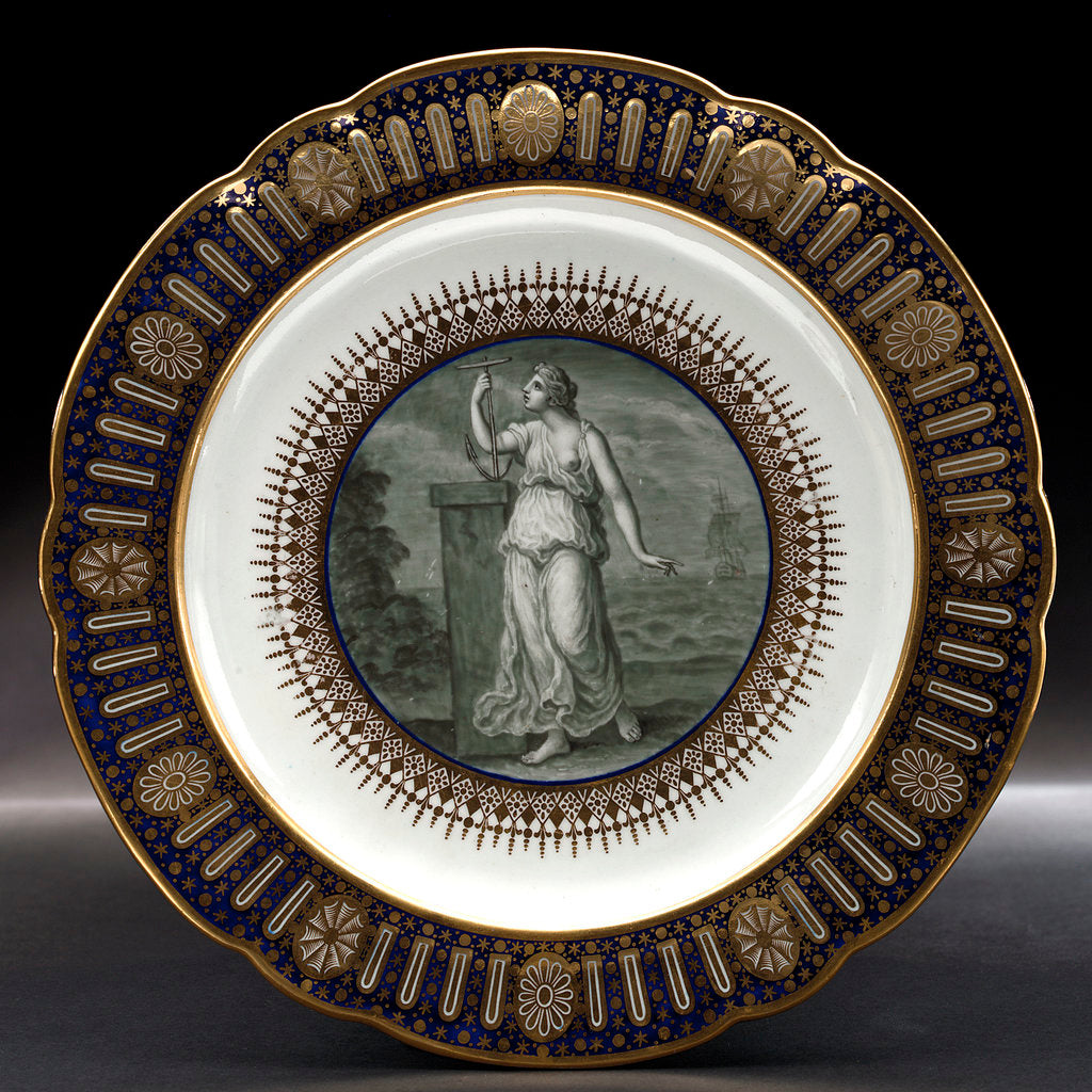 Detail of Dinner plate, part of a service belonging to HRH the Duke of Clarence, later William IV (1765-1837) by Thomas Flight