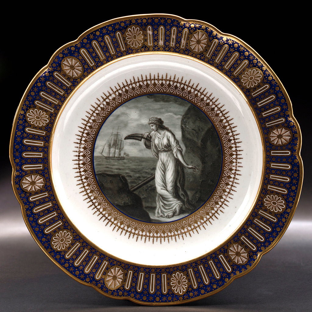 Detail of Dinner plate, part of a service belonging to HRH the Duke of Clarence, later William IV (1765-1837) by Thomas Flight
