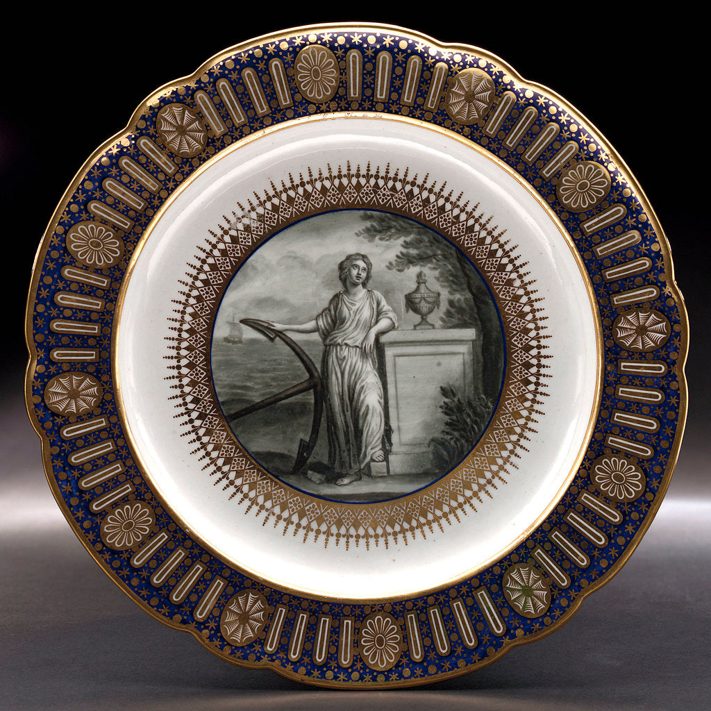 Detail of Dinner plate, part of a service belonging to HRH the Duke of Clarence, later William IV (1765-1837) by Thomas Flight