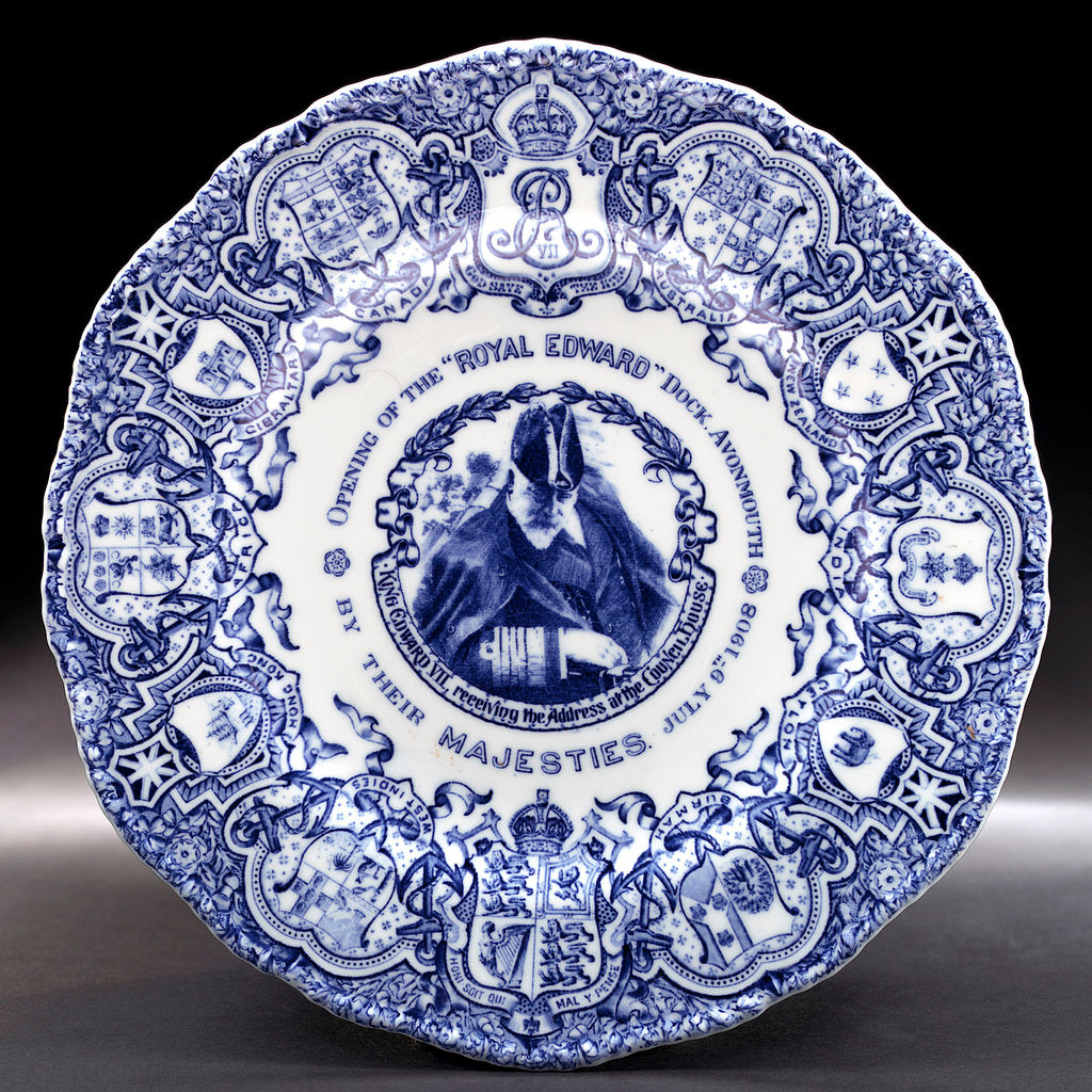 Detail of Porcelain plate by John Rose & Co.