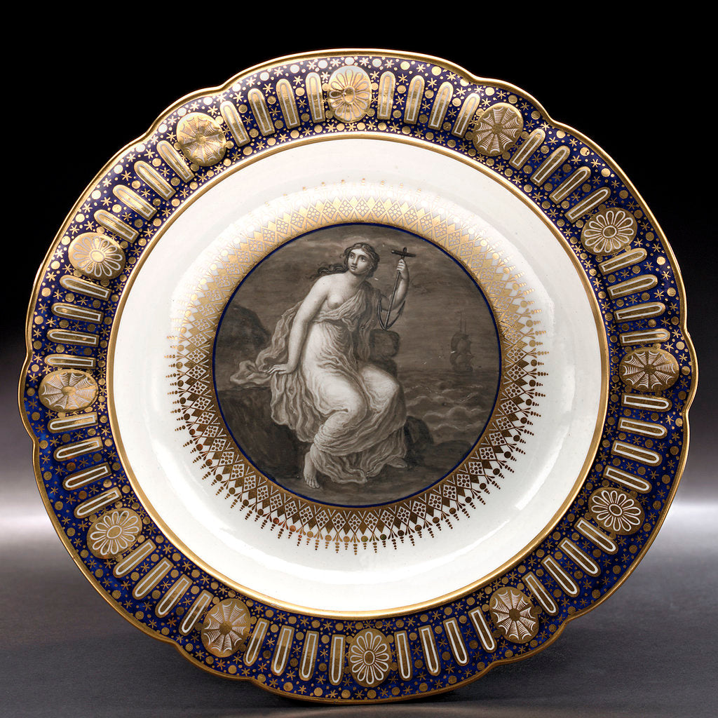 Detail of Soup plate, part of a service belonging to HRH the Duke of Clarence, later William IV (1765-1837) by Thomas Flight