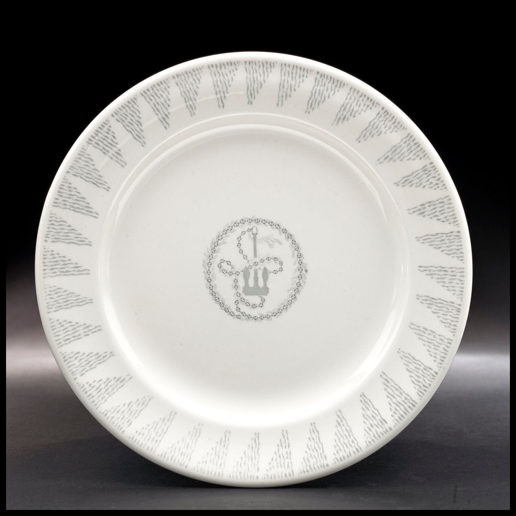 Detail of White plate by Josiah Wedgwood & Sons Ltd.