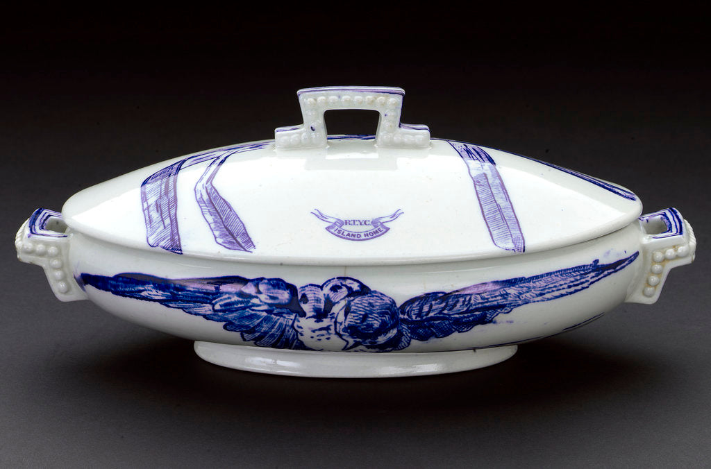 Detail of White vegetable dish by Cauldon Ltd.