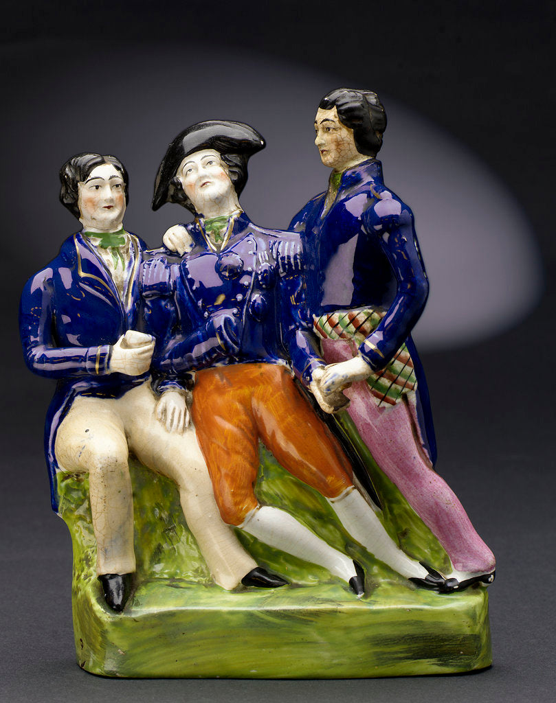 Detail of Staffordshire figure group representing the death of Nelson by unknown