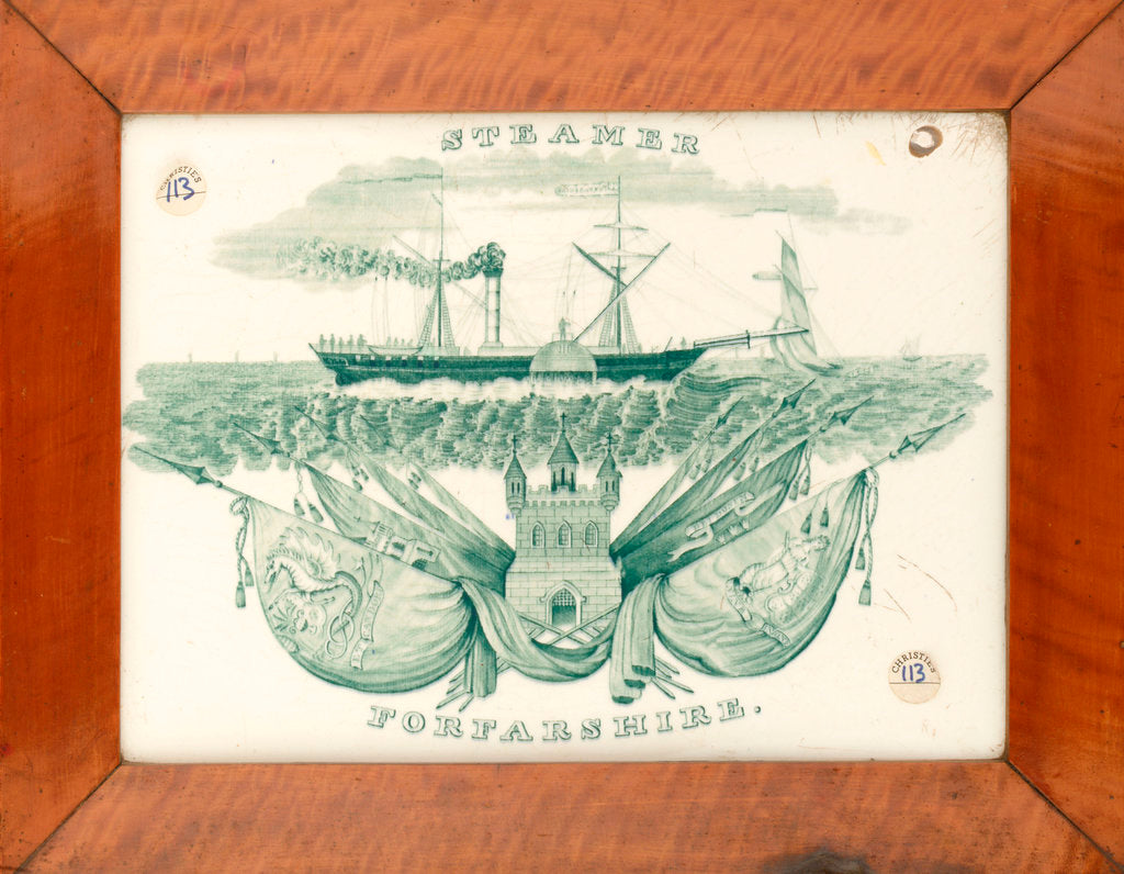 Detail of Earthenware plaque by unknown