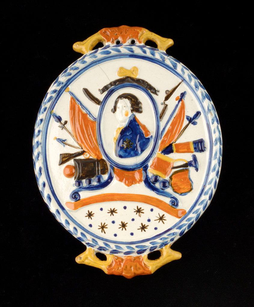 Detail of Pratt ware plaque by unknown