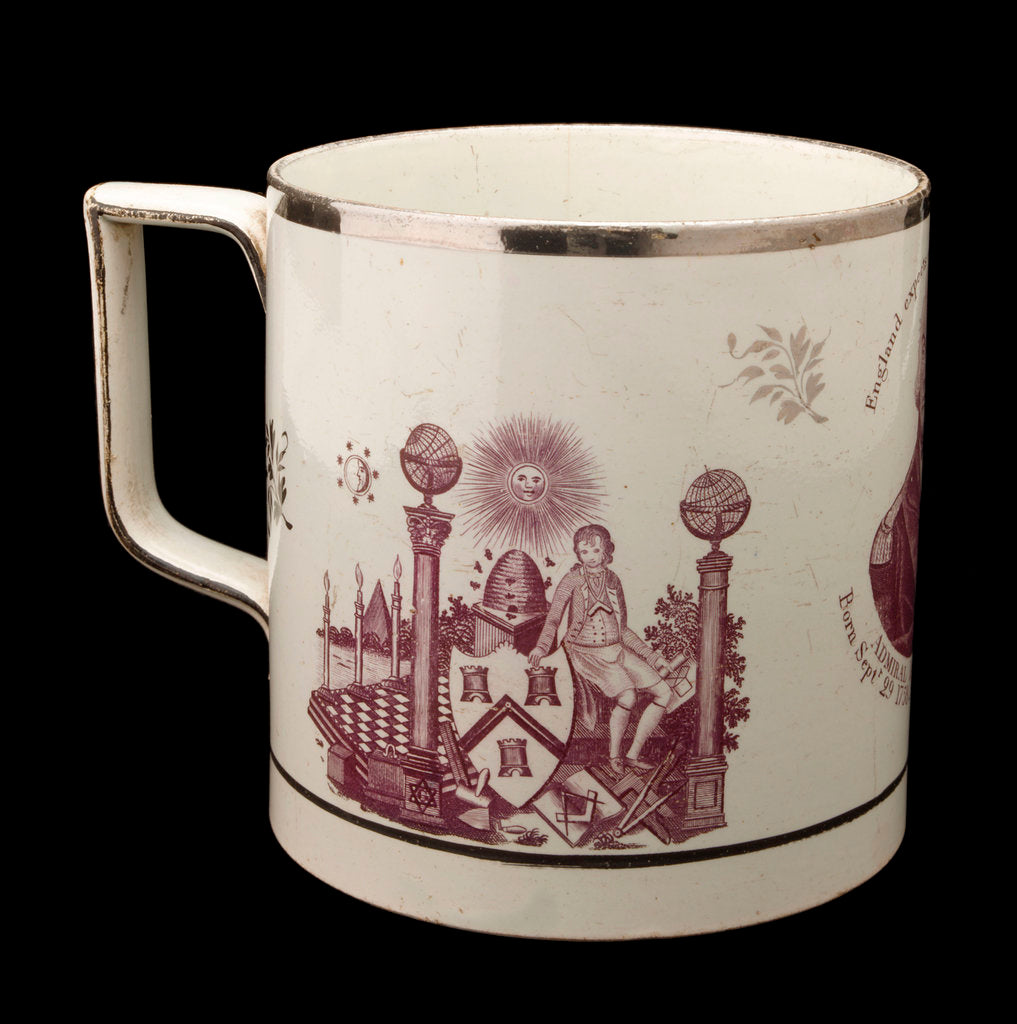 Detail of Creamware mug by unknown