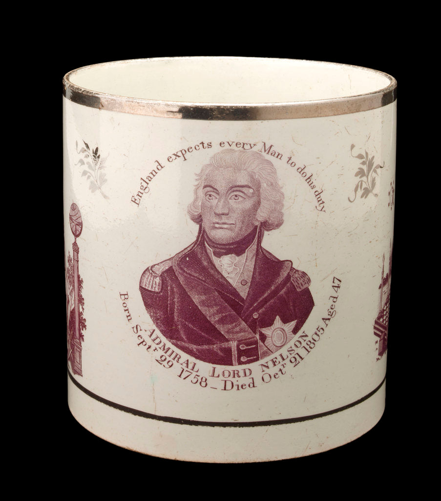Detail of Creamware mug by unknown