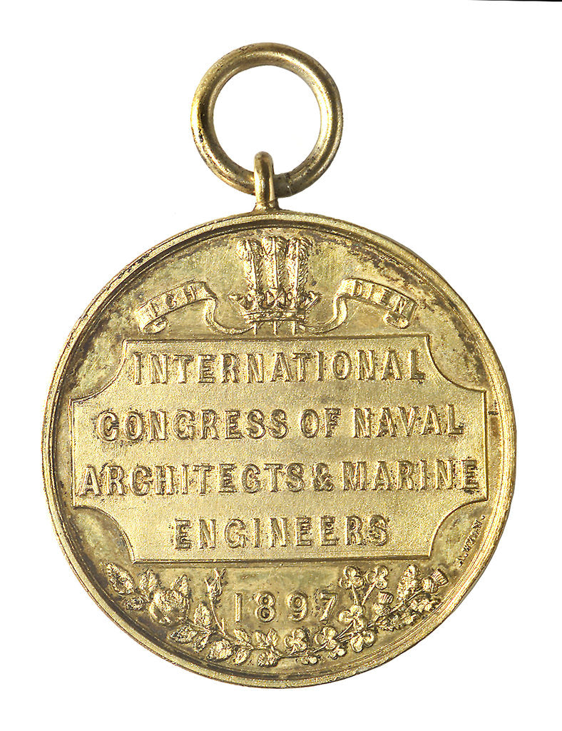 Detail of Medal commemorating the International Congress of Naval Architects & Marine Engineers, 1897; reverse by A. Wyon