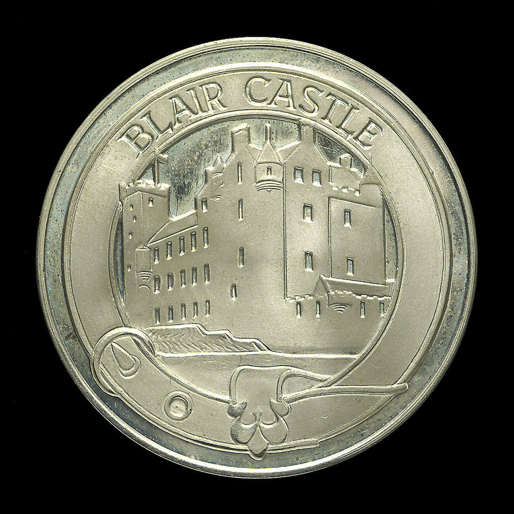 Detail of Commemorative medal depicting George Ian Murray, 10th Duke of Atholl, 1982; reverse by unknown