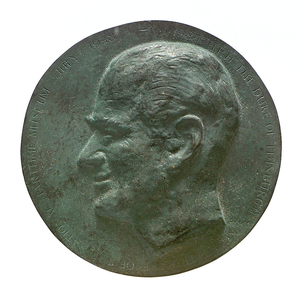 Detail of Commemorative medal depicting HRH The Duke of Edinburgh, NMM Trustee 1948-1984; obverse by unknown