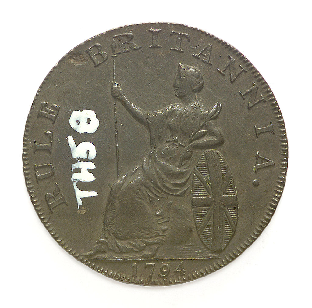 Detail of Token depicting Admiral of the Fleet Richard Howe (1726-1799) and the Glorious First of June, 1794; reverse by T. Wyon