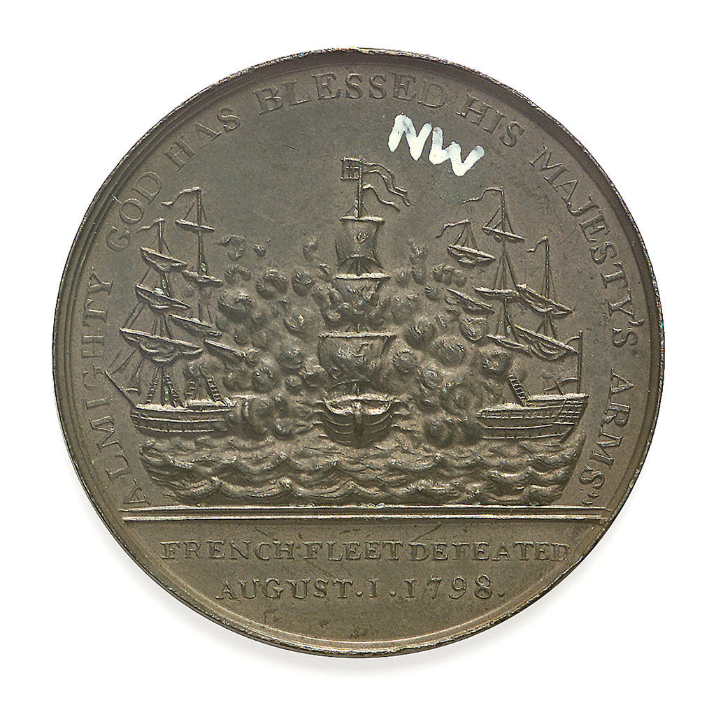Detail of Medal commemorating the Battle of the Nile, 1798; reverse by unknown