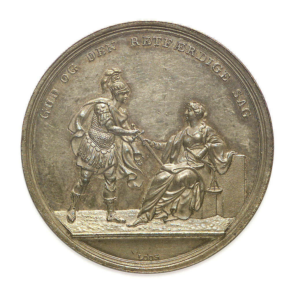 Detail of Medal commemorating the Battle of Copenhagen, 1801; obverse by D.F. Loos