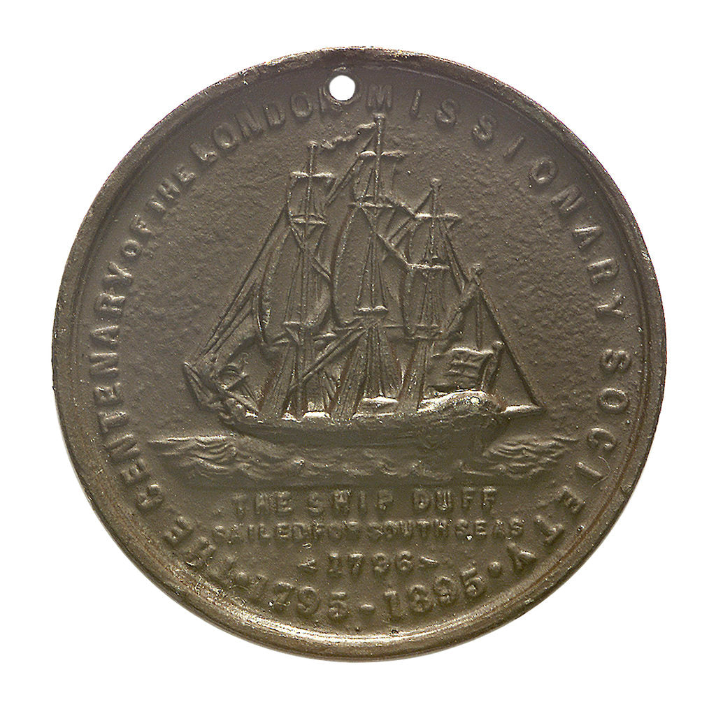 Detail of Medal commemorating the centenary of the London Missionary Society, 1895; obverse by unknown