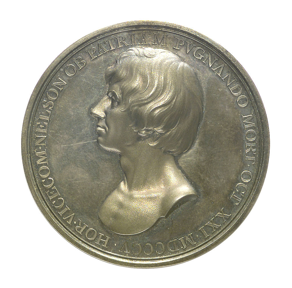 Detail of Medal commemorating Vice-Admiral Horatio Nelson (1758-1805); obverse by Thomas Webb
