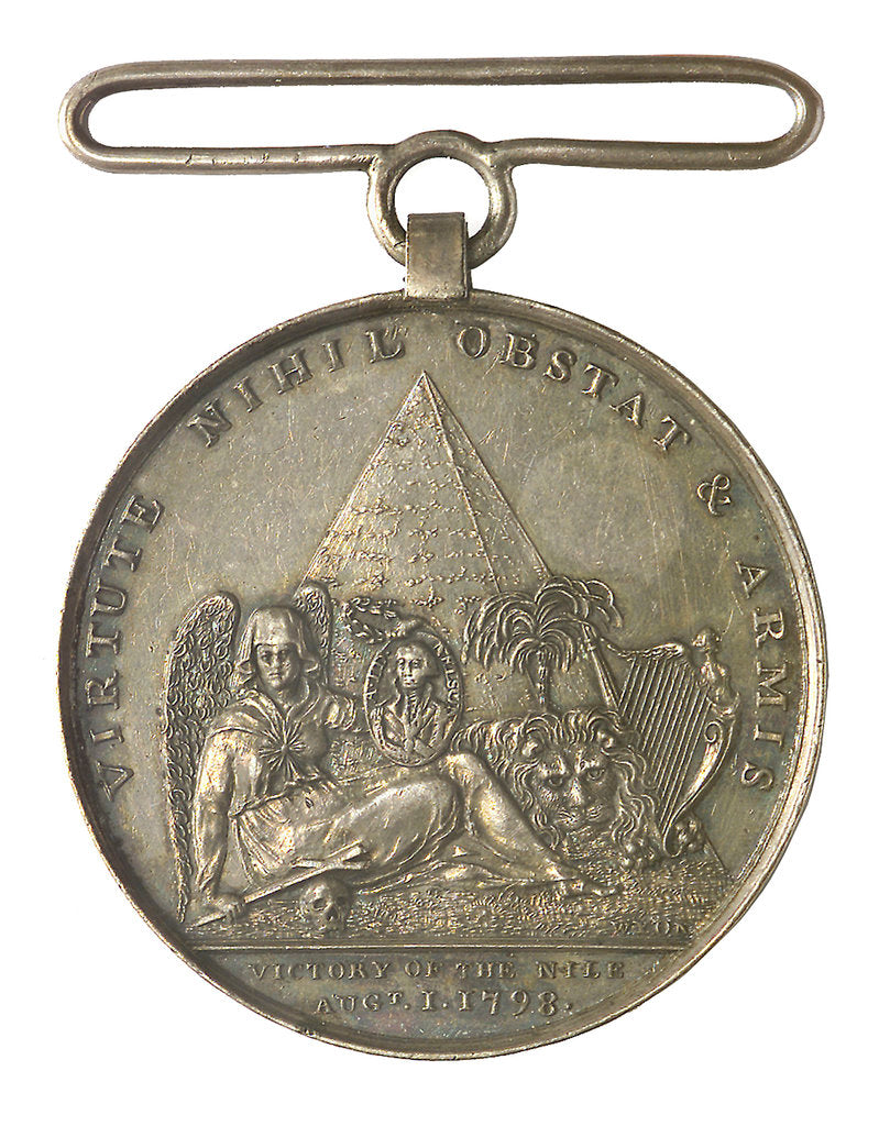 Detail of Medal commemorating the Battle of the Nile, 1798; obverse by T. Wyon