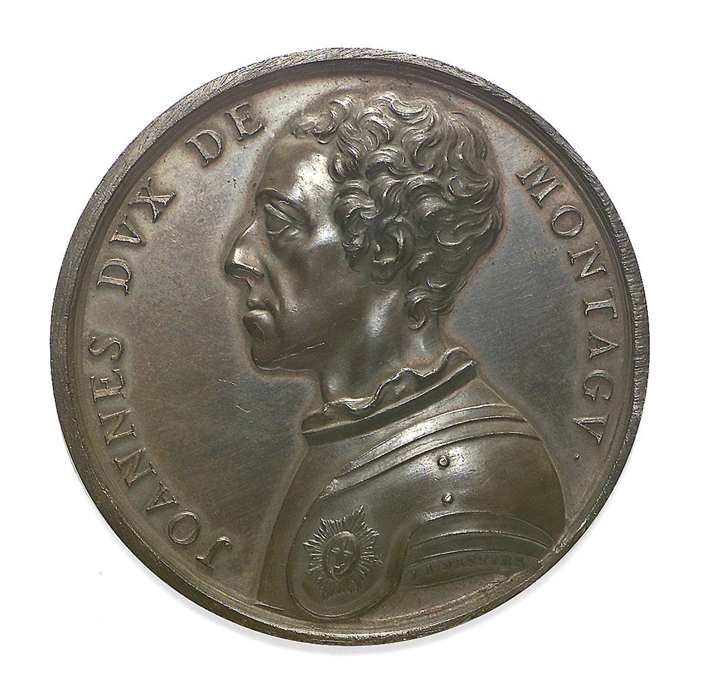 Detail of Commemorative medal depicting John, Duke of Montagu; obverse by J.A. Dassier