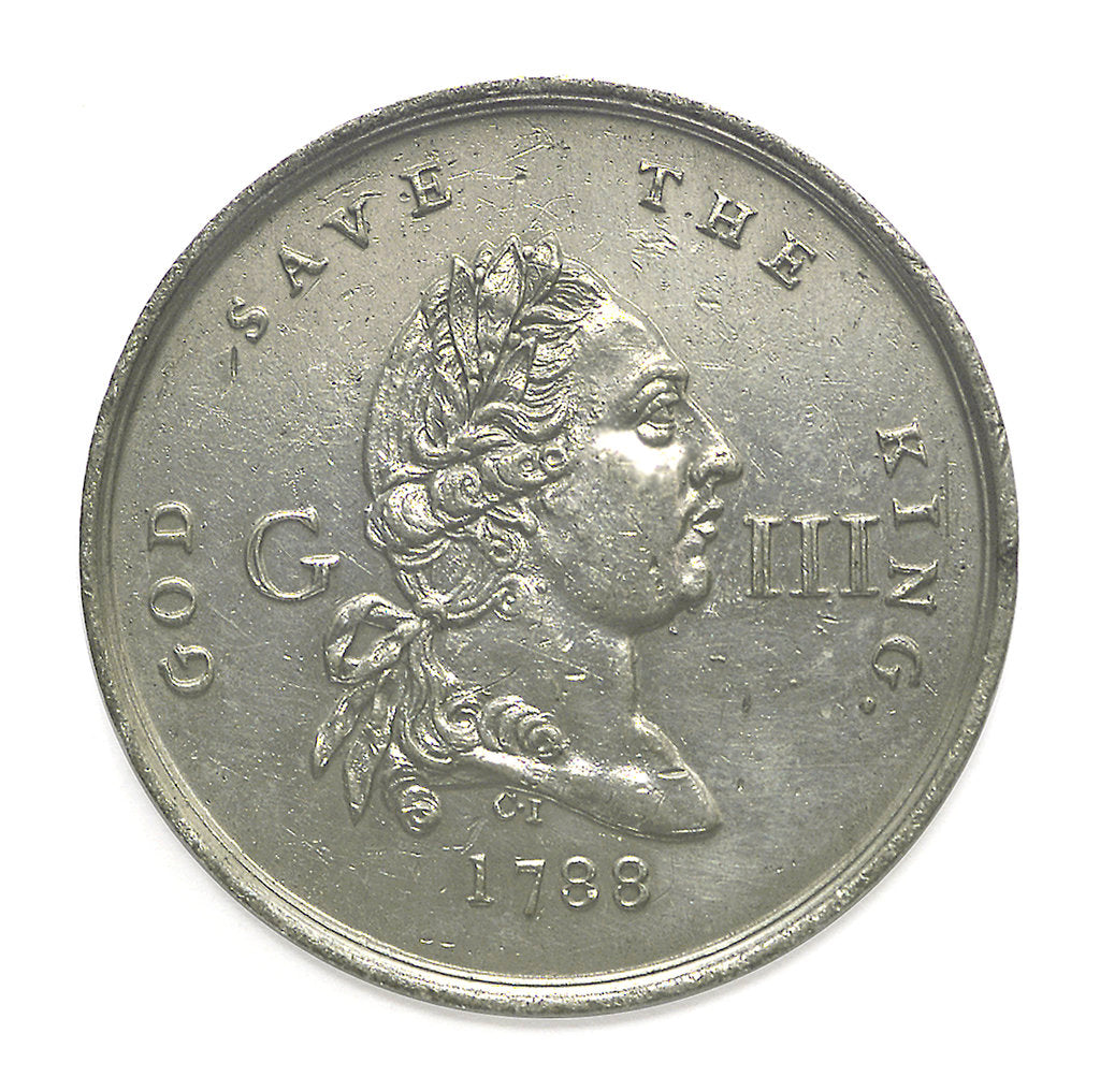 Detail of Medal commemorating George III's recovery of health, visit to St Pauls 1789; obverse by unknown