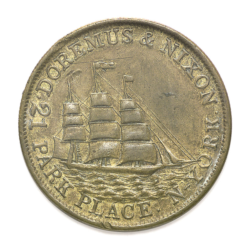 Detail of Token, Doremus & Nixon, New York; obverse by unknown