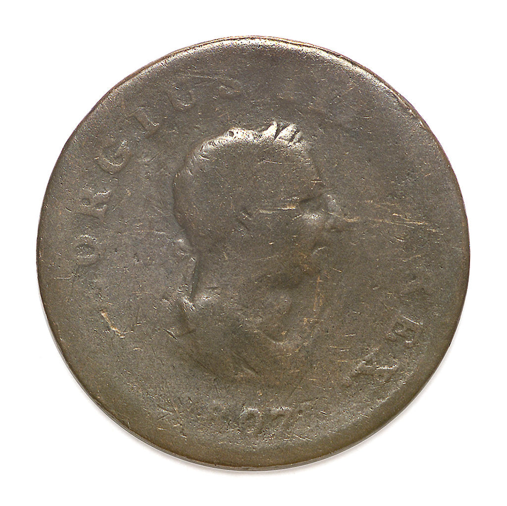 Detail of Halfpenny; reverse by unknown