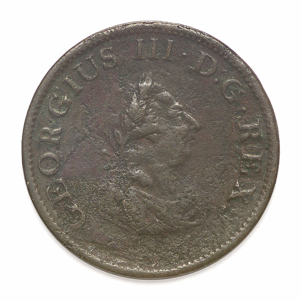 Detail of Halfpenny; reverse by unknown