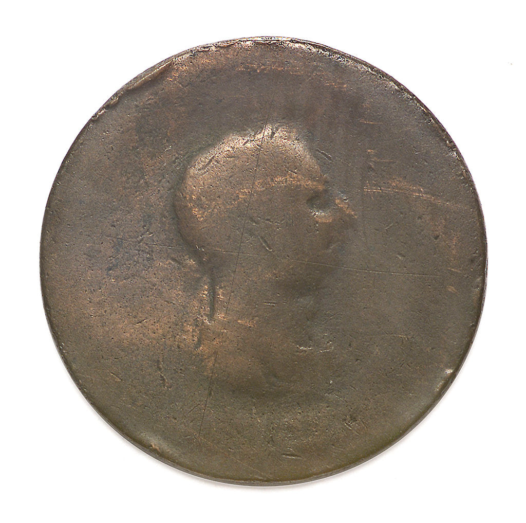 Detail of Halfpenny; obverse by unknown