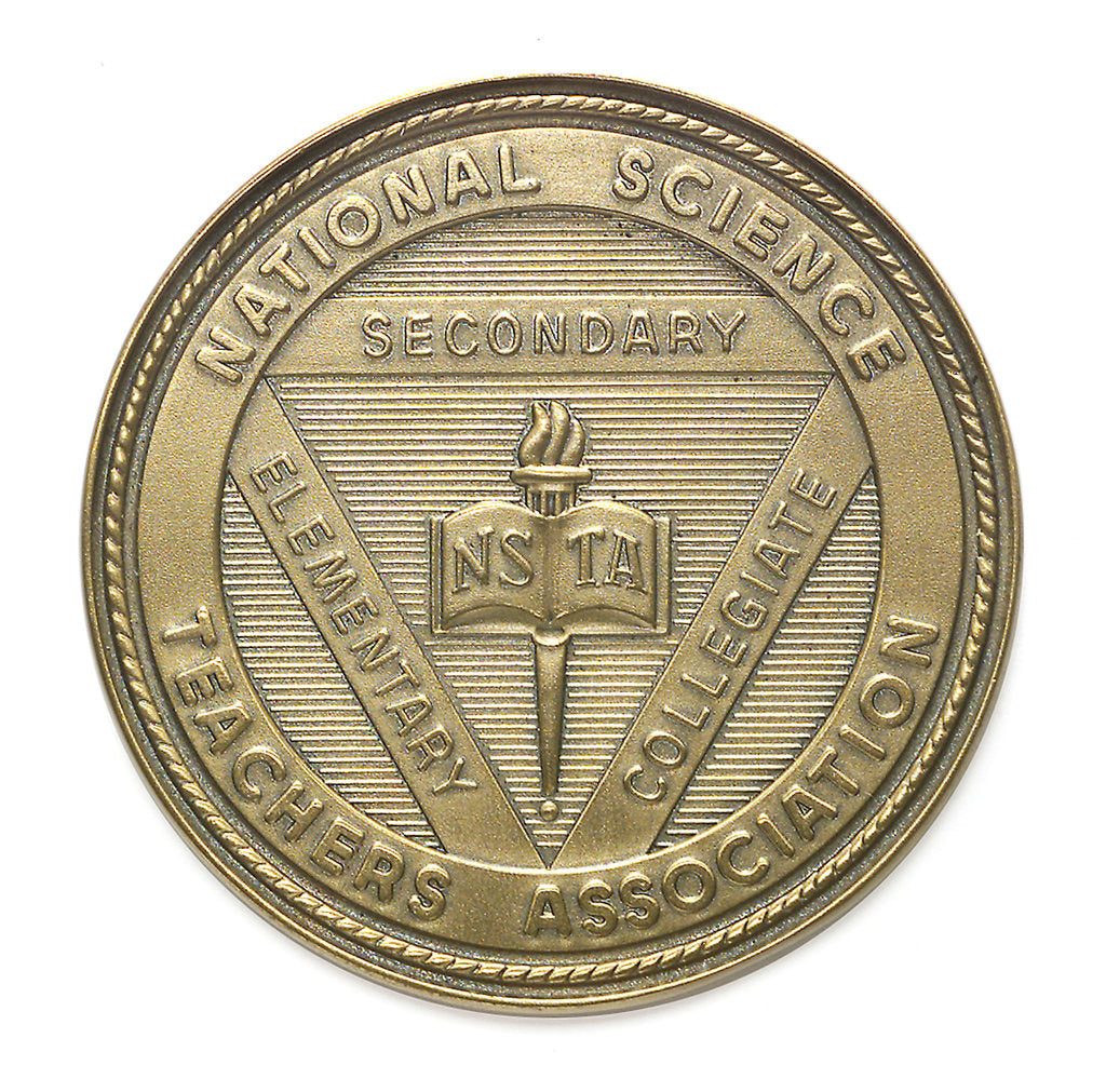 Detail of Commemorative medal of the National Science Teachers Association For Service; obverse by unknown