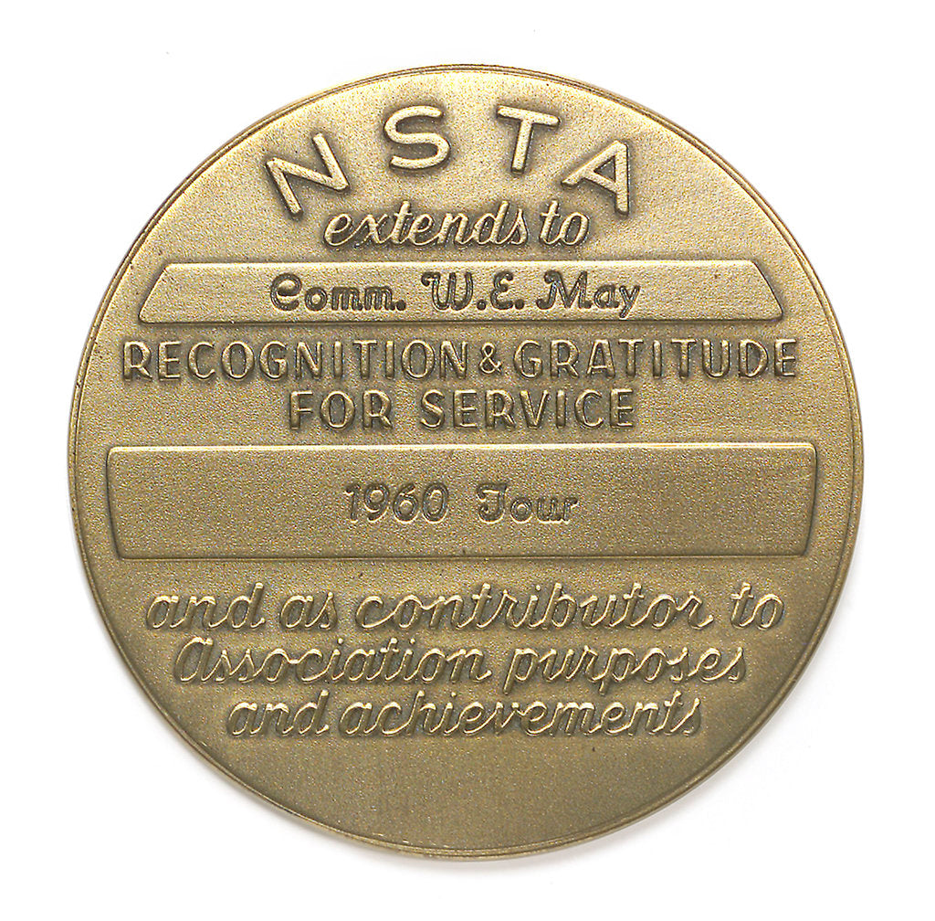 Detail of Commemorative medal of the National Science Teachers Association For Service; reverse by unknown