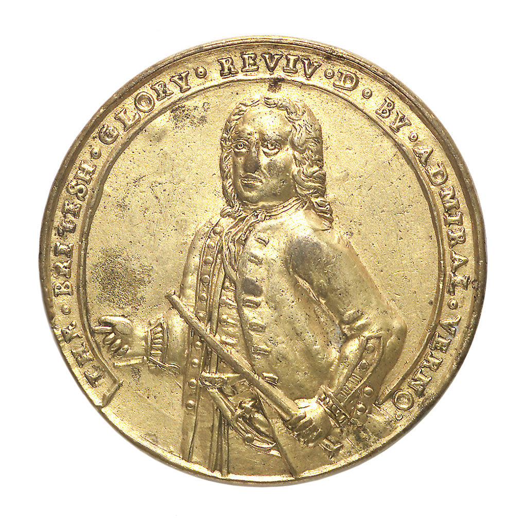 Detail of Medal commemorating the capture of Porto Bello, 1739 by Admiral Edward Vernon (1684-1757); reverse by unknown