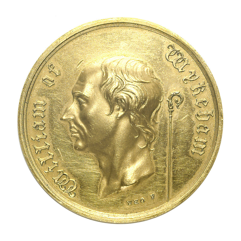 Detail of Medal commemorating William of Wykham (1324-1404); obverse by R. Yeo