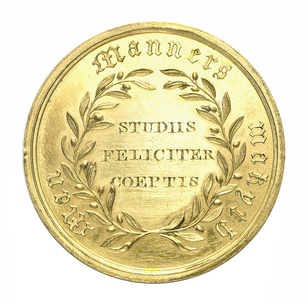 Detail of Medal commemorating William of Wykham (1324-1404); reverse by R. Yeo