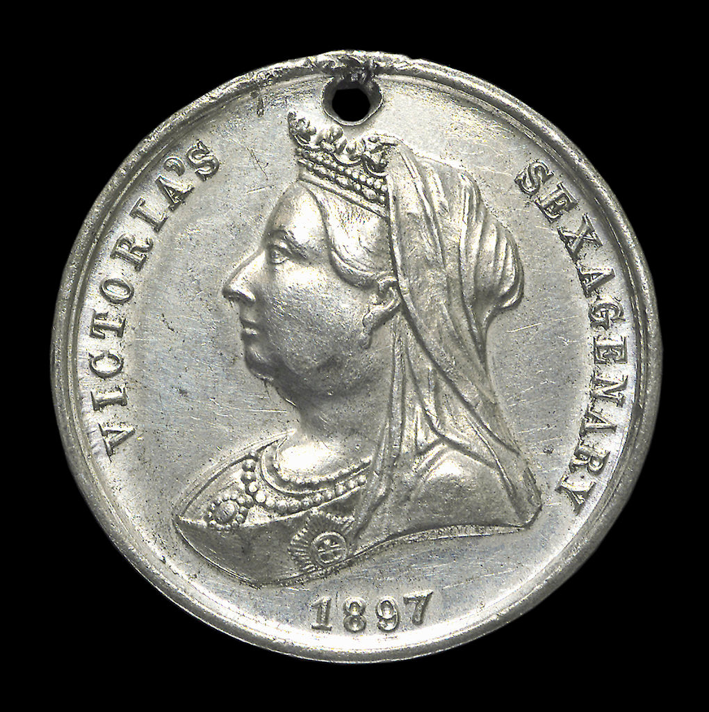 Detail of Medal commemorating Queen Victoria's Diamond Jubilee 1897; obverse by unknown