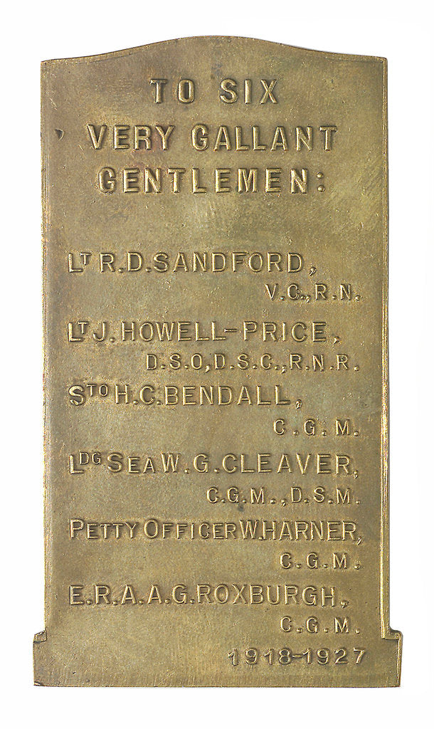 Detail of Plaque commemorating the raid on Zeebrugge, 1918; reverse by Pieter de Soete