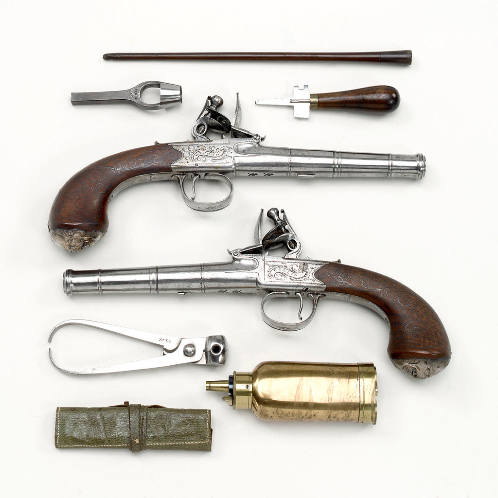 Detail of Pistol (pair) by J. Collis