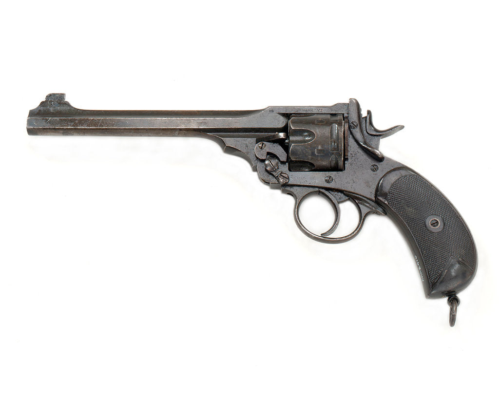 Detail of Webley Mark VI revolver by Webley & Scott Revolver & Arms Co. Ltd.