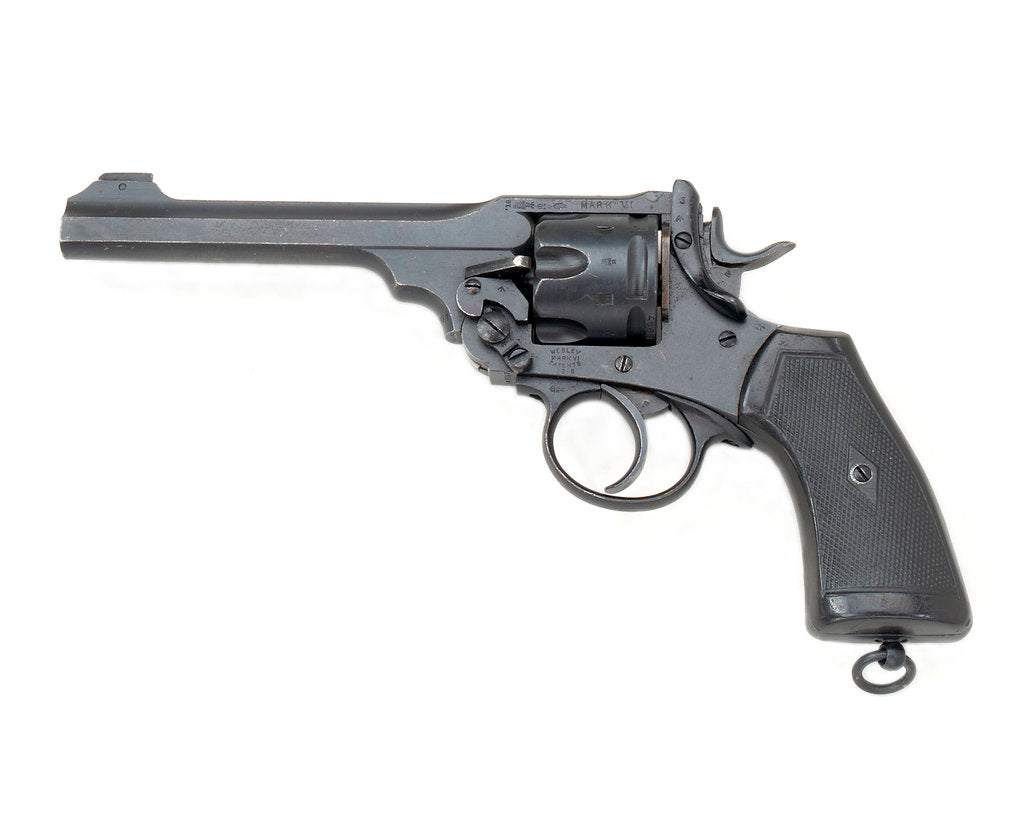 Detail of Webley Mark VI revolver by Webley & Scott Revolver & Arms Co. Ltd.