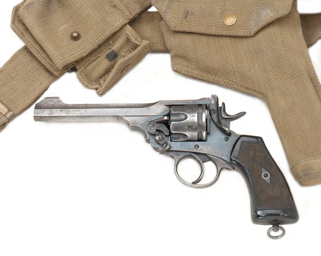 Detail of Webley Mark VI revolver by Webley & Scott Revolver & Arms Co. Ltd.