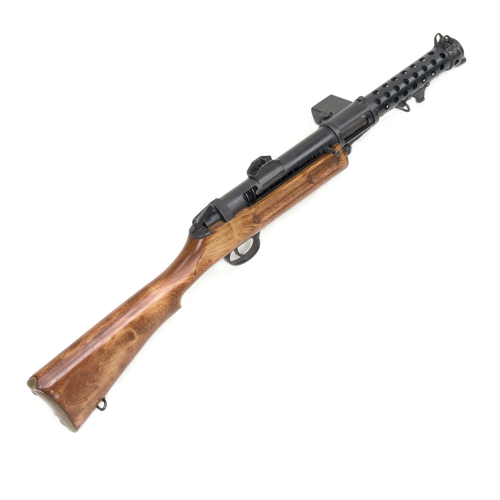 Detail of Lanchester Mark I* submachine gun by Sterling Engineering Co.