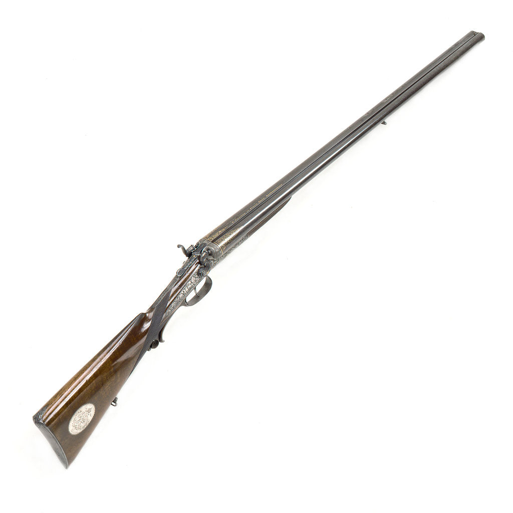Detail of Double barrelled shotgun owned by the Sultan of Witu by W. Foerster