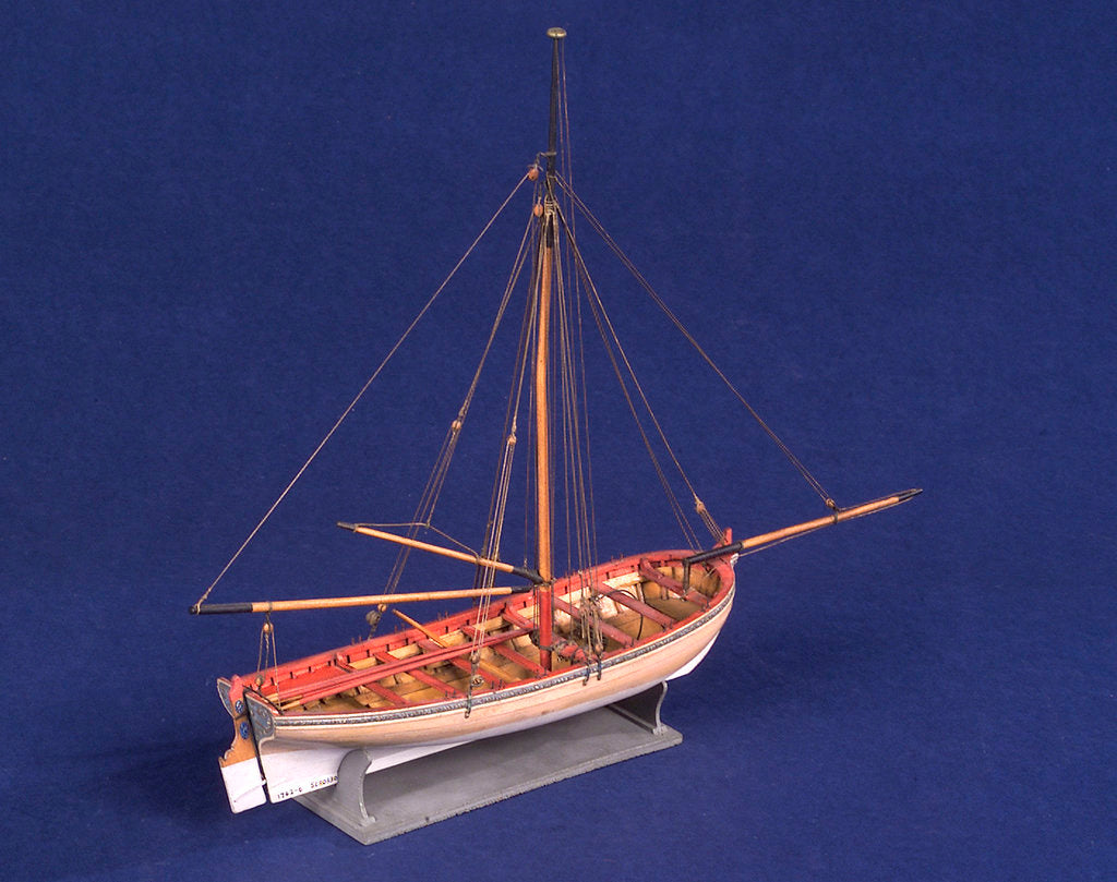 Detail of Ship's longboat; 'Medway', starboard stern quarter by unknown