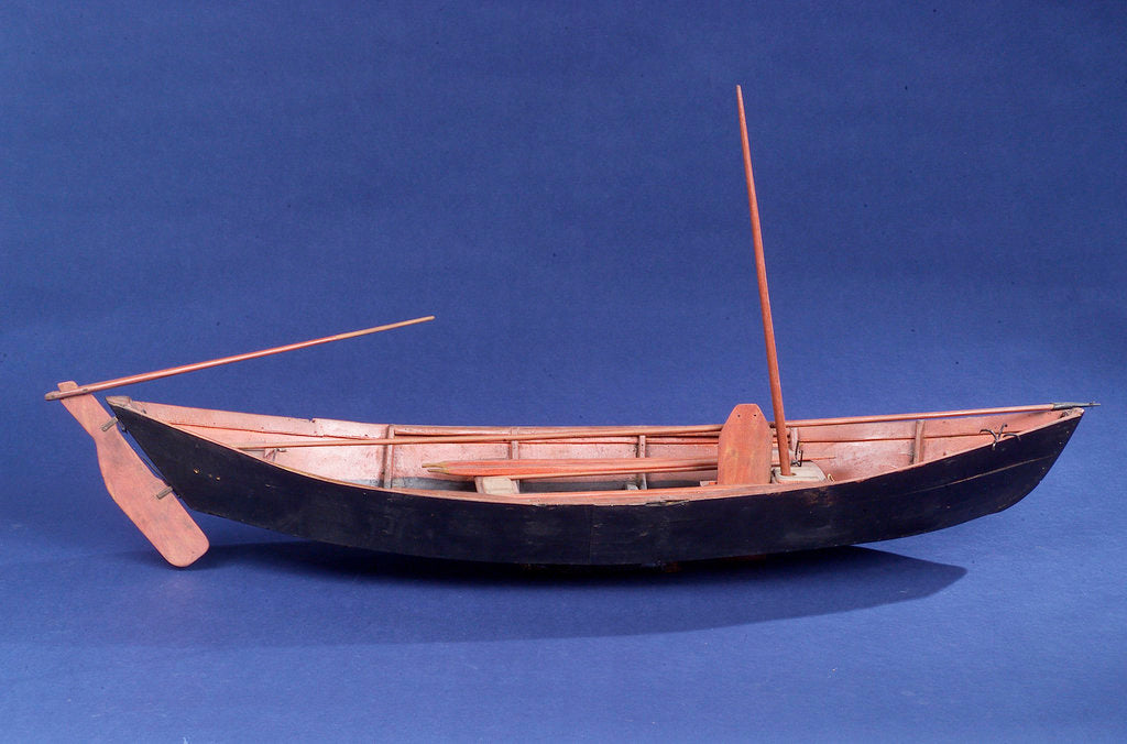 Detail of Full hull model, Bridgwater flatner, starboard broadside by Charles Holt
