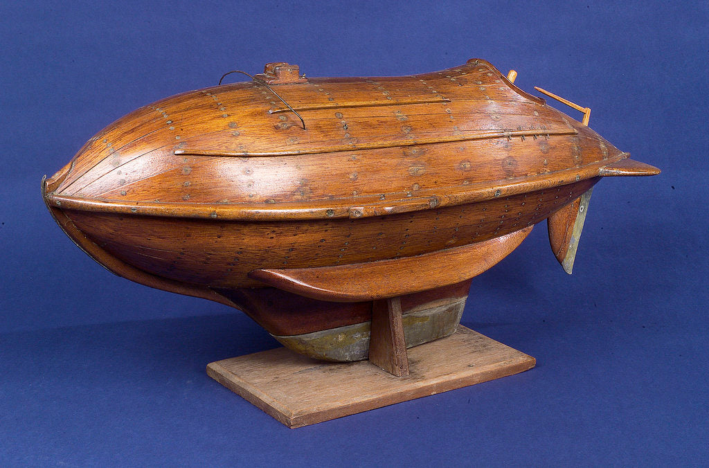 Detail of Full hull model, life-saving capsule, port by R. F. Wells
