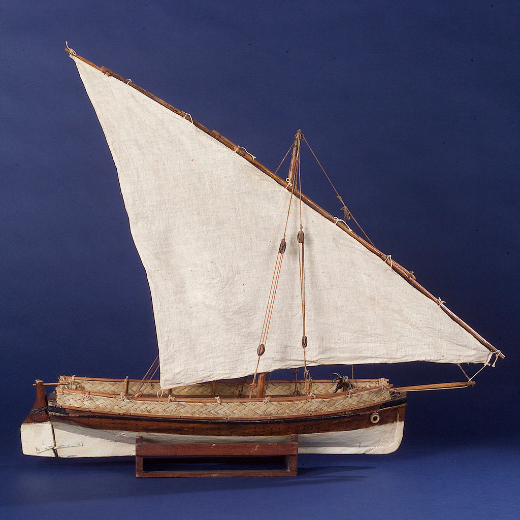 Detail of 'Raha', starboard broadside by unknown