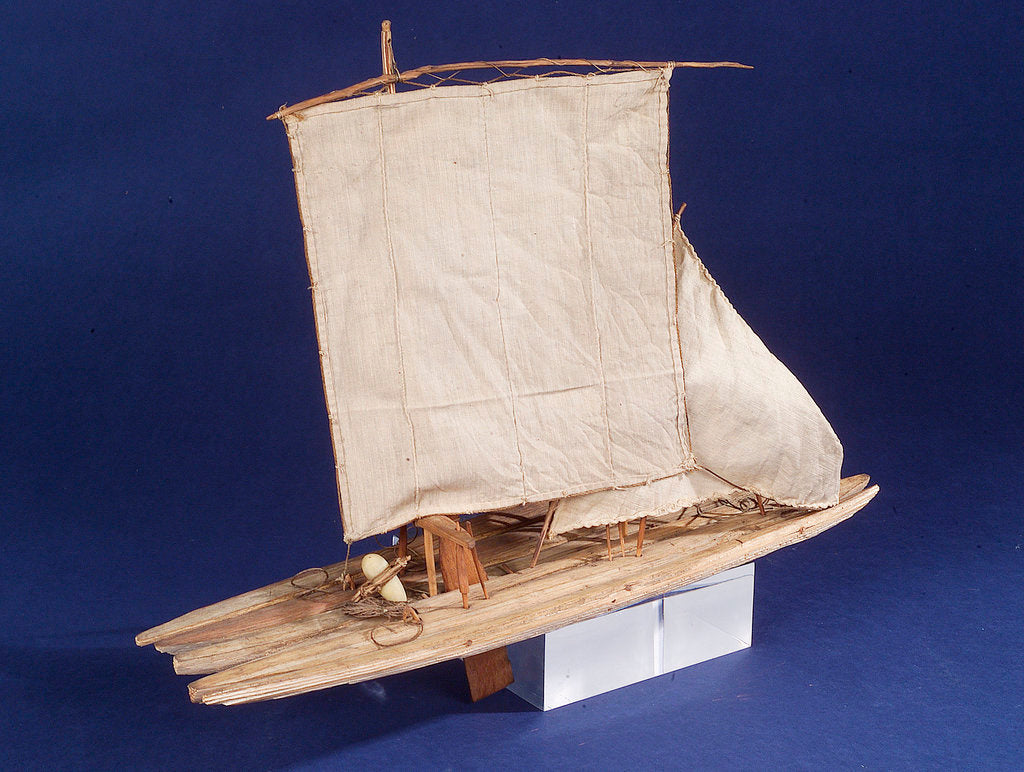 Detail of Brazilian raft or Jangada, port by unknown